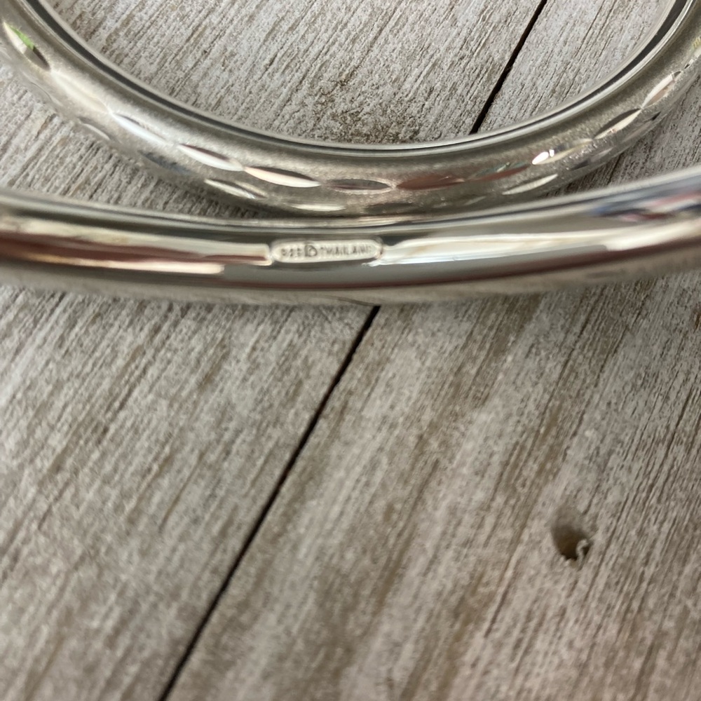 2 Sterling Silver .925 Bangles - image 5